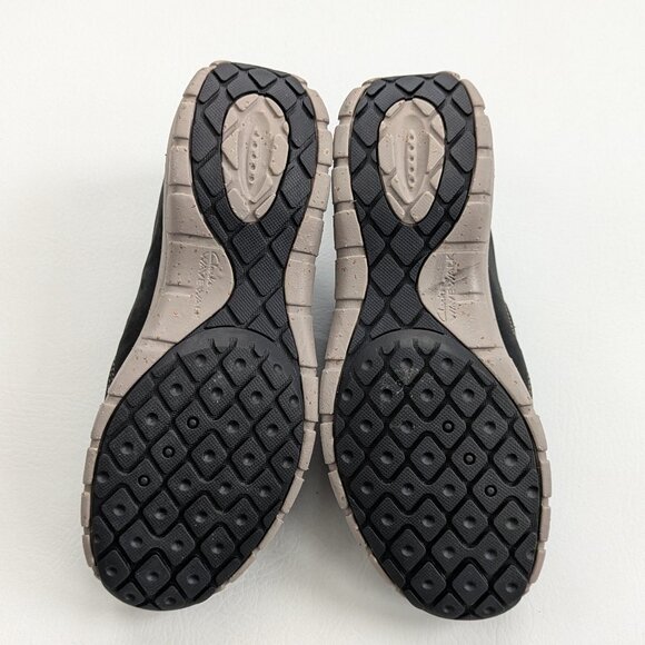 NEW Clarks Wave Plateau Shoes Black Nubuck Leather Size 8W - Picture 6 of 7